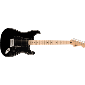 Squier Sonic® Stratocaster® HSS, Maple Fingerboard, Black Pickguard, Black