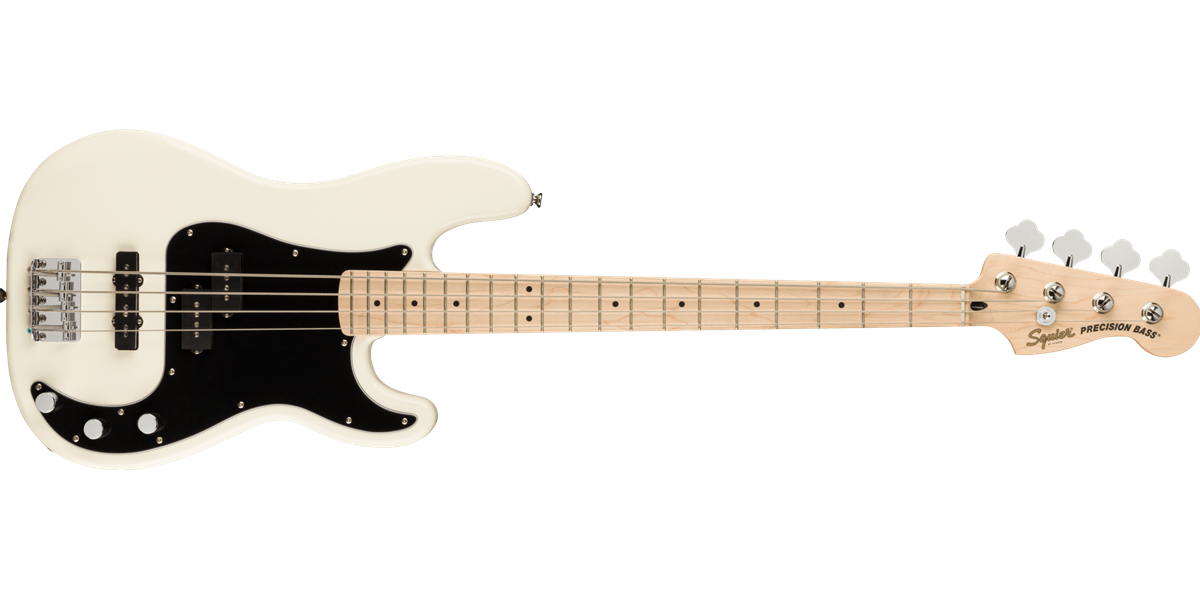 Affinity Series™ Precision Bass® PJ, Maple Fingerboard, Black Pickguard,  Olympic White