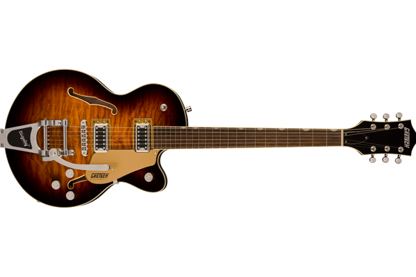 Innovations Music - G5655T-QM Electromatic® Center Block Jr. Single-Cut  Quilted Maple with Bigsby®, Sweet Tea