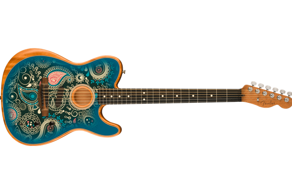 American Acoustasonic® Telecaster®, Ebony Fingerboard, Blue Paisley