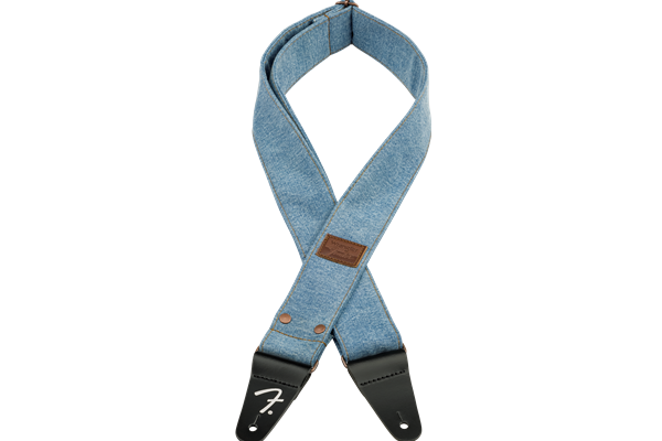Fender® x Wrangler® Riveted Denim Strap, Light Indigo