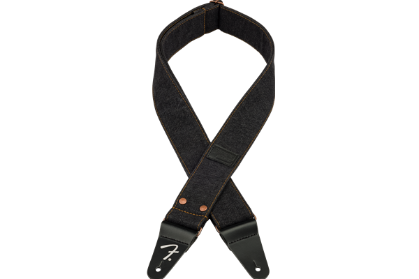 Fender® x Wrangler® Riveted Denim Strap, Black
