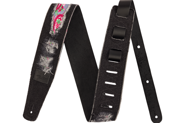 Fender® x Wrangler® Ripped Denim Strap, Black
