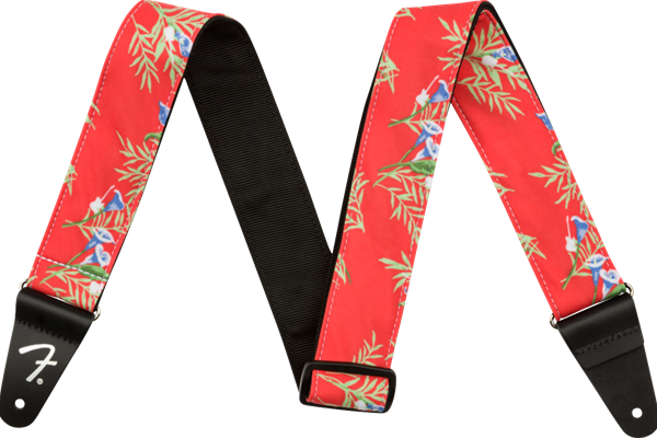 Hawaiian Strap, 2", Red Floral