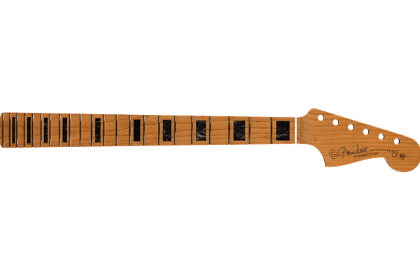 Roasted Jazzmaster Neck, Block Inlays, 22 Medium Jumbo Frets, 9.5" Radius, Maple Modern C Shape