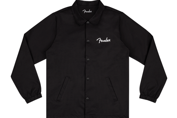 Fender® Spaghetti Logo Coaches Jacket, Black, S