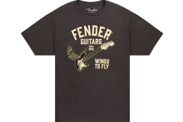 Fender® Wings To Fly T-Shirt, Vintage Black, S