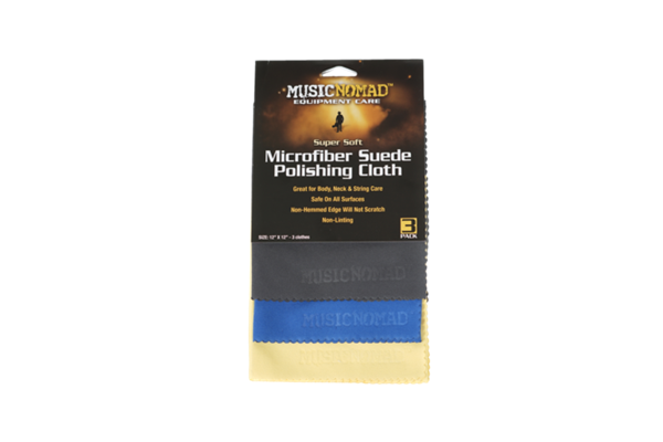 MUSICNOMAD 3-pack microfiber suede polishing cloth