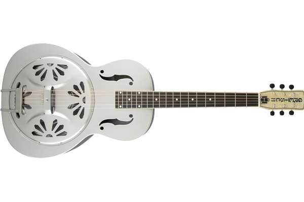 G9221 Bobtail™ Steel Round-Neck A.E., Steel Body Spider Cone Resonator Guitar, Fishman® Nashville Re