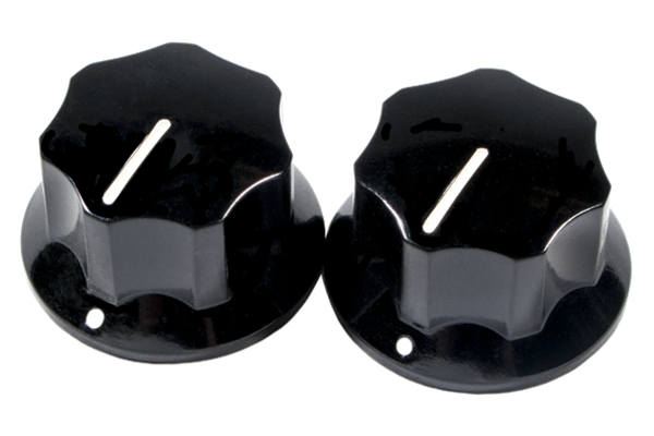 Pure Vintage 1965 Jaguar® Skirted Knobs, (2), Black