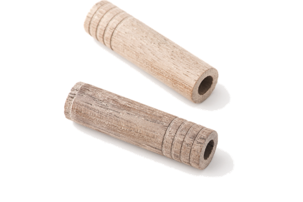 Truss Rod Cavity Plugs, Walnut, Grooved, Drilled (2)