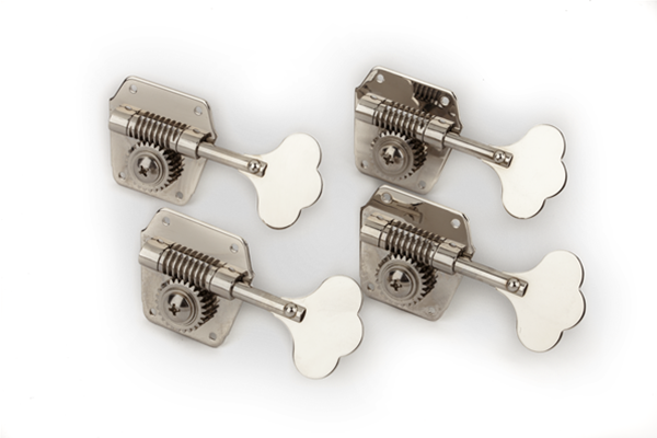 Pure Vintage Bass Tuning Machines, Nickel-Plated Steel, (4)