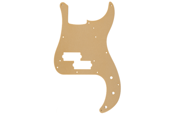 Pure Vintage Pickguard, '58 P Bass®, 10-Hole Mount, Gold Anodized, Lacquer Finish