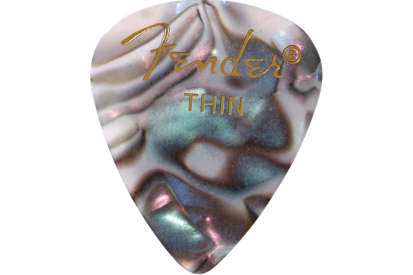 Premium Celluloid 351 Shape Picks, Thin, Abalone, 144-Pack