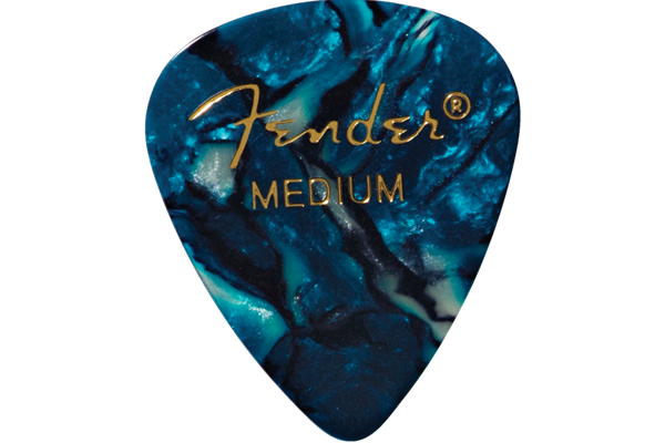 Premium Celluloid 351 Shape Picks, Medium, Ocean Turquoise, 144-Pack