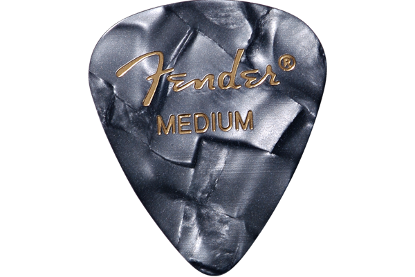 Premium Celluloid 351 Shape Picks, Medium, Black Moto, 144-Pack