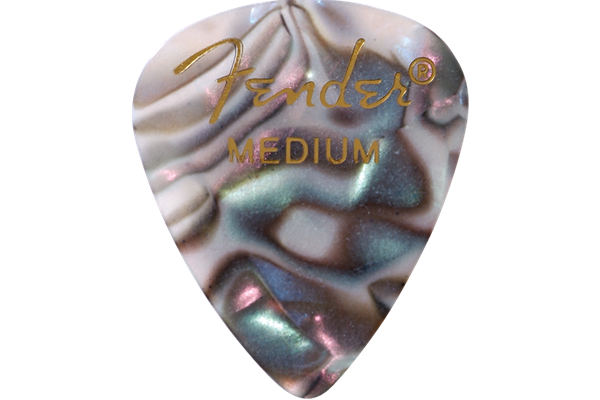 Premium Celluloid 351 Shape Picks, Medium, Abalone, 144-Pack