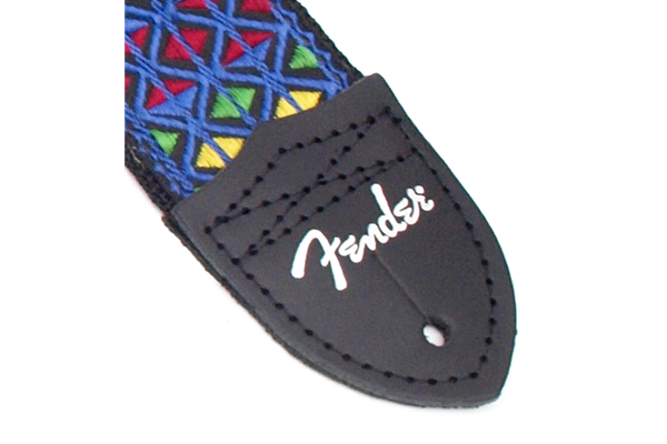 Eric Johnson "The Walter" Signature Strap, Blue with Multi-Colored Triangle Pattern, 2"