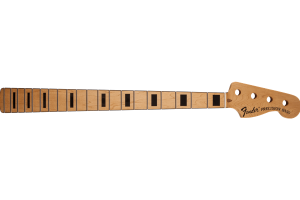 Classic Series 70's Precision Bass® Neck, 20 Medium Jumbo Frets, Block Inlay, Maple