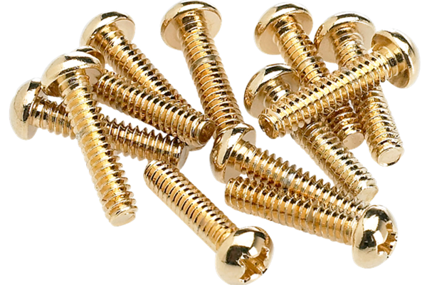 Pickup and Selector Switch Mounting Screws (12) (Gold)