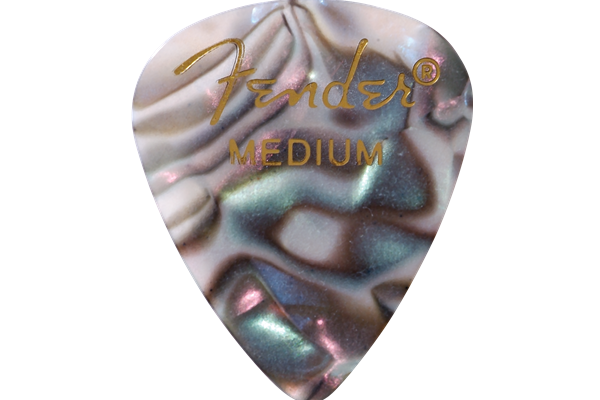 Premium Celluloid 351 Shape Picks, Medium, Abalone, 12-Pack