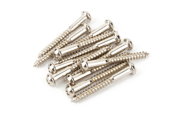 Vintage-Style Stratocaster® Bridge Mounting Screws (12) (Phillips head) (Nickel)