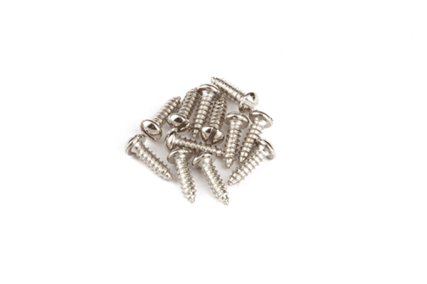 Pure Vintage Slotted Tuning Machine Mounting Screws, Nickel-Plated (12)