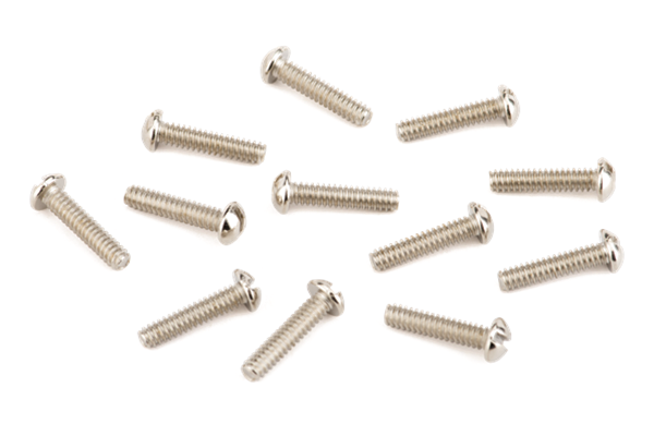 Pure Vintage Slotted Telecaster® Bridge Pickup Mounting Screws, Nickel (12)