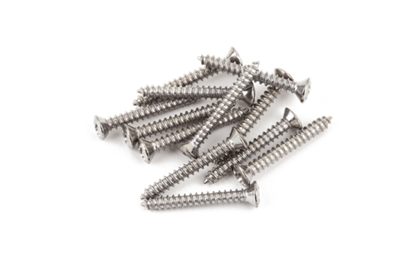 Bass/Telecaster® Bridge/Strap Button Mounting Screws, Phillips-Head, Chrome, (12)