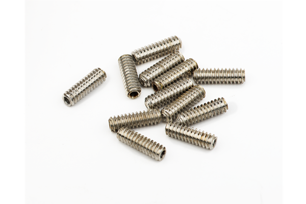 Standard Series Bass Bridge Saddle Height Adjustment Screws, 6-32 X 7/16" Hex, Nickel (12)