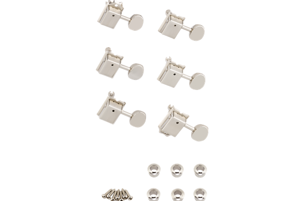 Vintage-Style Strat®/Tele® Tuners, Nickel (6)