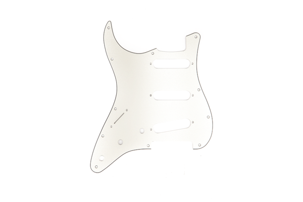 Pickguard, Stratocaster® S/S/S (Left Hand), 11-Hole Mount, Parchment, 3-Ply