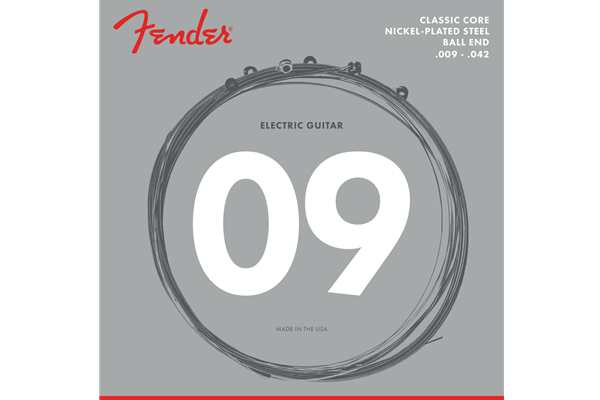 Classic Core Electric Guitar Strings, 255L, Nickel-Plated Steel, Ball Ends (.009-.042)