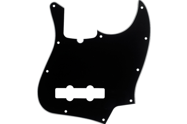 Pickguard, Jazz Bass®, 10-Hole Mount (with Truss Rod Notch), B/W/B, 3-Ply