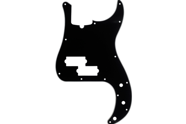 Pickguard, Precision Bass® 13-Hole Mount (with Truss Rod Notch), Black, 3-Ply