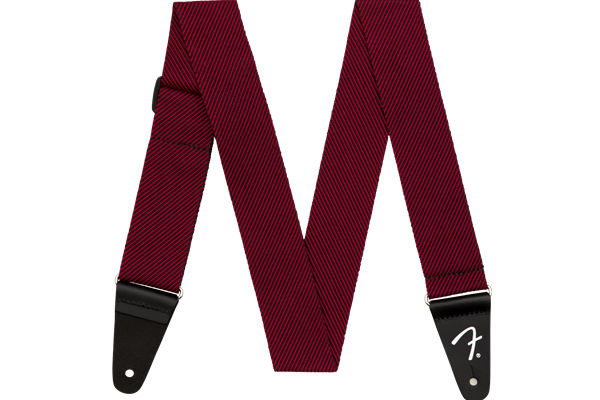 Modern Tweed Strap, Black/Red 2"