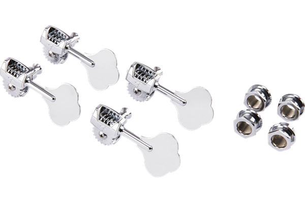 Deluxe Bass Tuners with Fluted-Shafts (4), Chrome