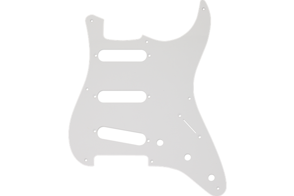 Pickguard, Stratocaster® S/S/S, 8-Hole Mount, White, 1-Ply