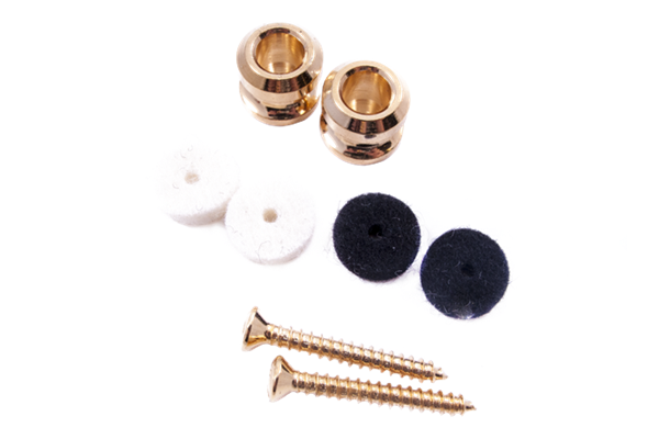 Security Locking Strap Buttons, Gold (2)