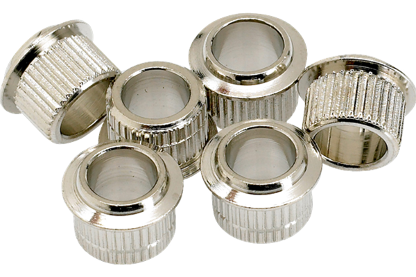 Vintage-Style Guitar Tuning Machine Bushings (6), Nickel