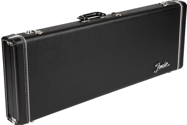 G&G Deluxe Strat®/Tele® Hardshell Case, Black with Orange Plush Interior, Fender® Amp Logo