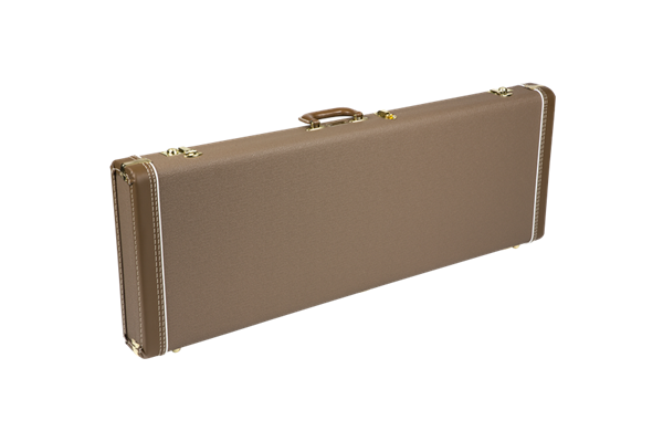 G&G Deluxe Jaguar®/Jazzmaster®/Toronado®/Jagmaster® Hardshell Case, Brown with Gold Plush Interior