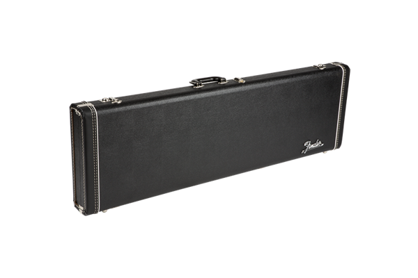 G&G Deluxe Precision Bass® Hardshell Case, Black with Orange Plush Interior, Fender® Amp Logo
