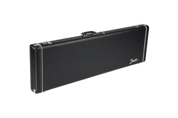 G&G Deluxe Jazz Bass® Hardshell Case, Black with Orange Plush Interior, Fender® Amp Logo