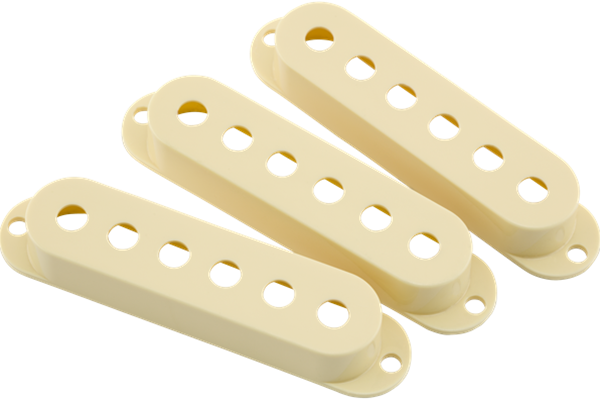 Road Worn® Stratocaster® Pickup Covers, Aged White (3)