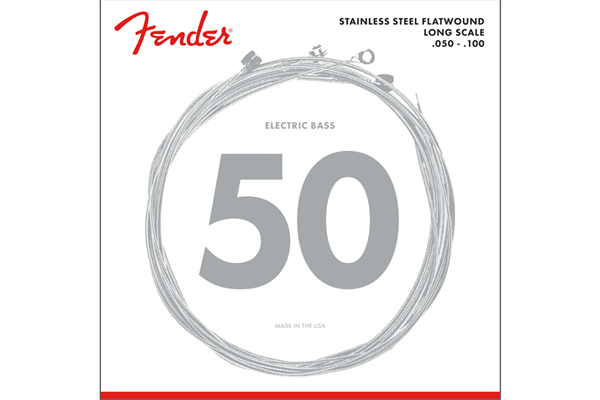 Stainless 9050's Bass Strings, Stainless Steel Flatwound, 9050ML .050-.100 Gauges, (4)