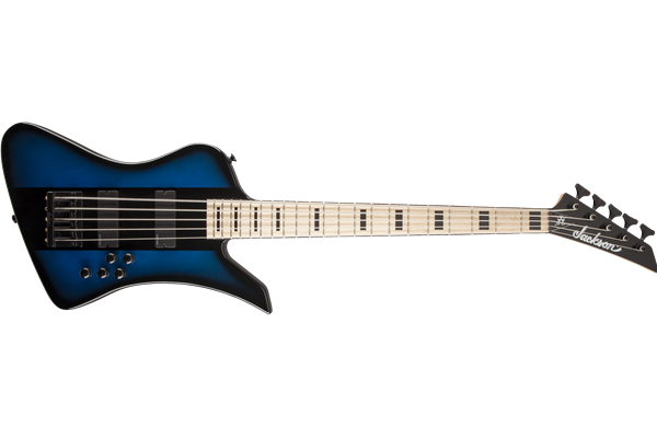 X Series Signature David Ellefson Kelly™ Bird V Bass, Maple Fingerboard, Blue Stripe