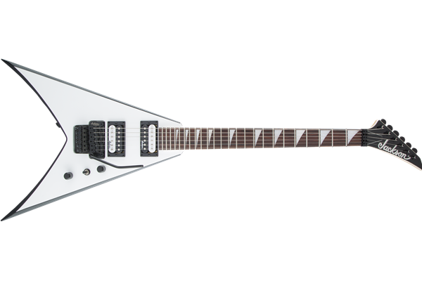 JS Series King V™ JS32, Amaranth Fingerboard, White with Black Bevels