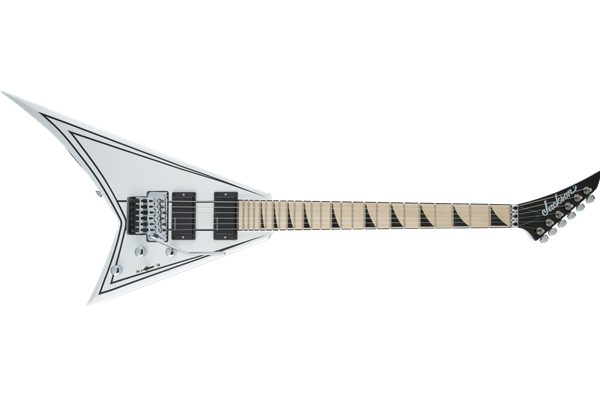 X Series Rhoads RRX24M, Maple Fingerboard, Snow White with Black Pinstripes