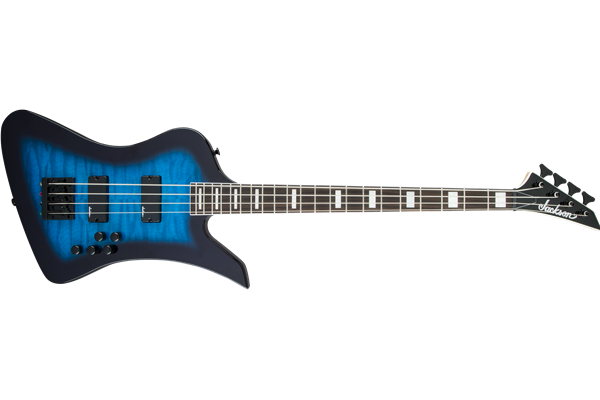 JS Series Kelly™ Bird JS3Q, Amaranth Fingerboard, Transparent Blue Burst